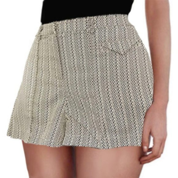 GREYLIN Tan Herringbone Skort Shorts Small - Picture 4 of 9